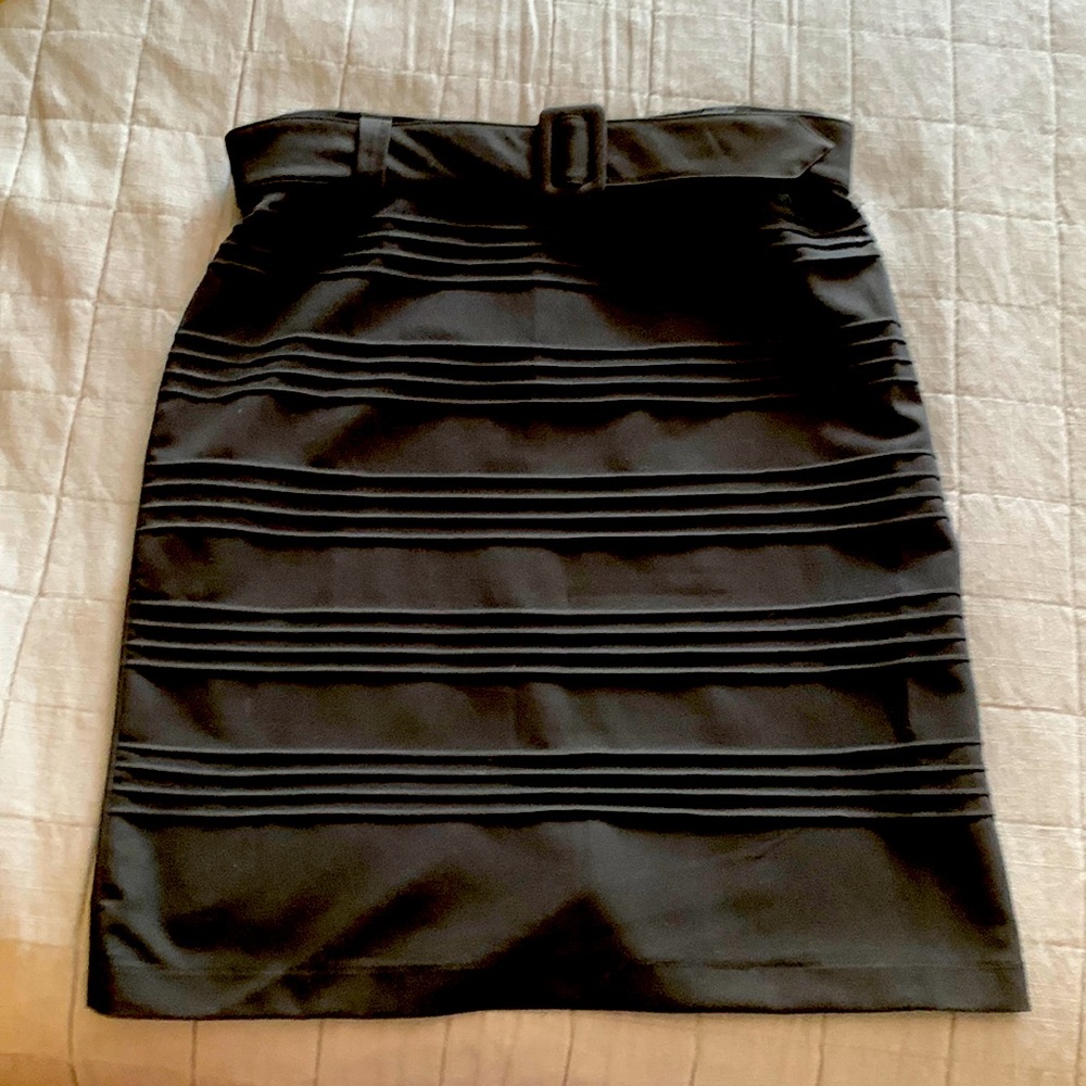 Black belted pencil skirt by Dressbarn, size 12